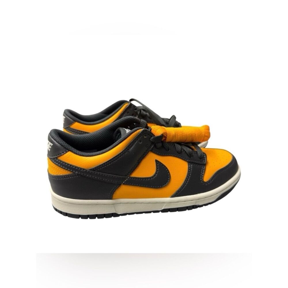 Nike Dunk Low Retro Leather Shoes - Sundial/ Black (HF5441-700). Sz 6.5Y NWT